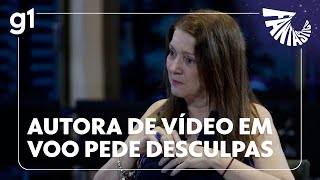 Mulher que gravou caso do assento no avião diz que não conhecia envolvidos  FANTÁSTICO [upl. by Fasa]