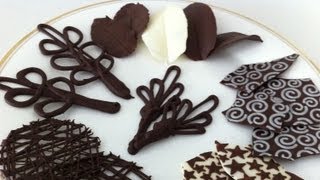 how to make chocolate garnishes decorations tutorial PART 2 how to cook that ann reardon [upl. by Lapo]