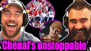 Jason amp Travis Kelce Get Emotional about Chiefs HERO  Leo Chenal on New Heights [upl. by Soloman]