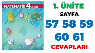 4 Sınıf Matematik Ders Kitabı 1 Ünite Sayfa 57 58 59 60 61 Cevapları [upl. by Gnaw]