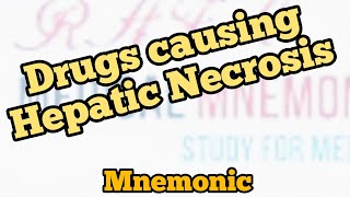 Drugs Causing Hepatic Necrosis Mnemonic for USMLE Step 1 [upl. by Zilla]