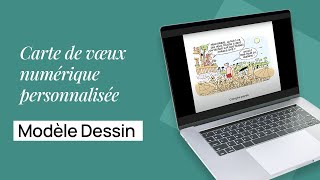 2024  Carte de vœux numérique personnalisée – Modèle Dessins [upl. by Peri166]