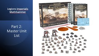 Legions Imperialis Master Unit List [upl. by Hardej715]