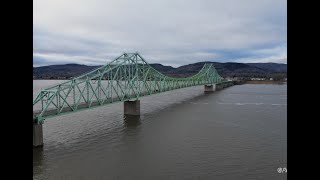 J C Van Horne Bridge Pointe a la Croix Quebec Canada 🍁 Mini3 Pro 🍁2024 [upl. by Adnilem]