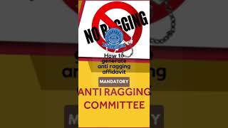 How to Get Anti Ragging Affidavit [upl. by Heidt439]