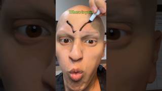 MY EYEBROWS RETURN🥰😱 comedy funny lol alopecia [upl. by Holbrook]