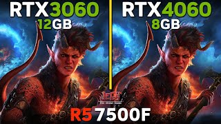 RTX 3060 12GB vs RTX 4060  R5 7500F  Tested in 17 games [upl. by Roscoe]