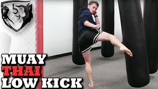 How to Throw a Muay Thai Leg Kick CORRECTLY [upl. by Solrak]