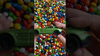 Car inside MampM shortvideo diecast sweets [upl. by Ahsiloc]