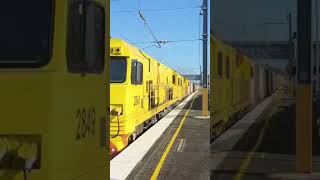 2849 passing through Caboolture station with small toot and still jumped scared me [upl. by Adelaja]