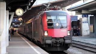 Railjet Departure at Zurich with MEGA Taurus Sound Full HD [upl. by Antebi]