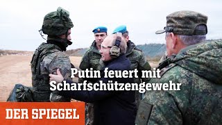 Putin besucht Reservisten Hier schießt der Oberbefehlshaber noch selbst  DER SPIEGEL [upl. by Frangos]