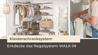 Begehbarer Kleiderschrank Ecke selbst bauen – Ankleidezimmer planen l Mit dem Regalsystem WALKIN [upl. by Selway]