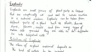 Plant Biotechnology Explant Inoculum Method of subculture [upl. by Dotty]