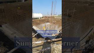 Sump with Columns in All Corners youtubeshorts youtubeviralshorts construction [upl. by Yael]