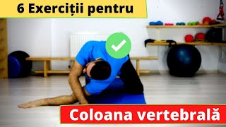 6 exerciții de kinetoterapie pentru coloana vertebrală lombară Ședința 3 Hernie de disc Durere [upl. by Zak]