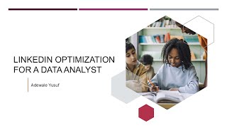 Linkedin Optimization for a Data Analyst  Analytics Extra Mentorship Program 10 [upl. by Glynn]