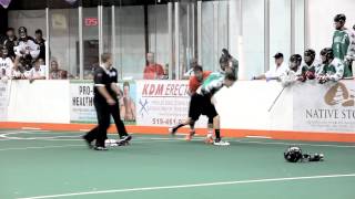 SN Rebels vs Clarington Green Gaels August 9 2013GM1  Ontario JRB Finals Fight [upl. by Thacker]