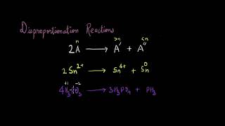 Disproportionation reaction  Redox reactions  Chemistry  Khan Academy [upl. by Tullus]