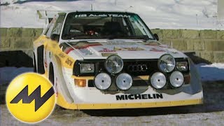 Faszination Audi Sport quattro S1 Motorvision unterwegs mit der RallyeIkone [upl. by Neelik]