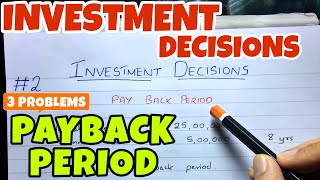 2 Payback Period  Investment Decision  Financial Management  BCOM  BBA  CMA [upl. by Yole209]