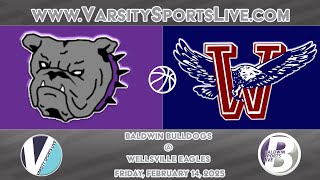 Baldwin Bulldogs  Wellsville Eagles Basketball 21425 [upl. by Lazes]