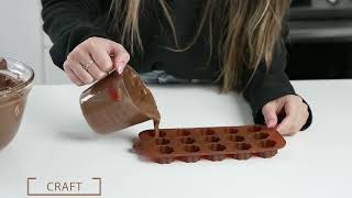 How to make chocolates using Chocolee silicone chocolate molds [upl. by Kussell]