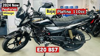 🔥2024 Bajaj Platina 110 cc BS7 Base Model Details Review  Price Mileage Features  Platina 110 [upl. by Atiuqehc382]