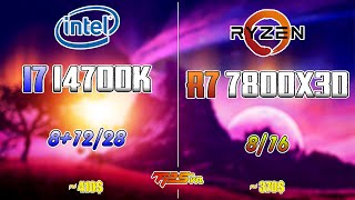 Intel i7 14700K vs Ryzen 7 7800x3d  Test in Games [upl. by Kristofer]