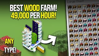 Minecraft All Trees Wood Farm Tutorial  In 50 Minutes  49000HR [upl. by Danaher]