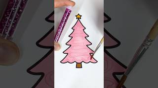 Pink Christmas Tree 💖🎄✨ glitter glitterart colorfulcreativekids pink christmas color [upl. by Card265]