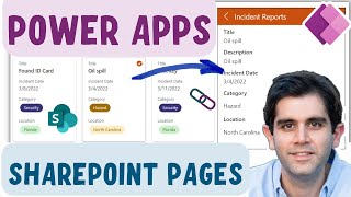 Power Apps in SharePoint Pages  Power Apps List Connected Web Parts [upl. by Akimit]