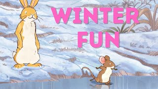 Winter FUN  More games with Little Nutbrown Hare and friends in the snow covered meadow [upl. by Ahsertal]