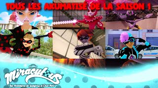 TOUS les AKUMATISÉS de de SAISON 1  Miraculous Ladybug [upl. by Heilner]