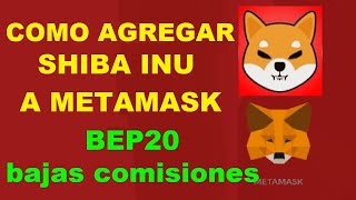 Como Agregar SHIBA INU a Metamask con la Red Mas Economica bajas comisiones [upl. by Zoubek712]