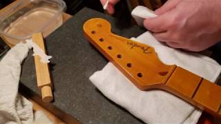 Installing a waterslide headstock decal [upl. by Tabb]