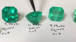 Examples of high quality and low quality emerald gemstones [upl. by Zachary887]