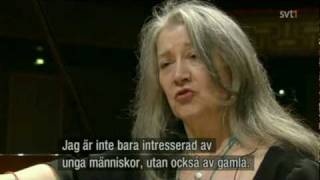 Martha Argerich Interview in Stockholm for the Nobel Prize Concert 2009flv [upl. by Saxe194]