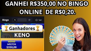 INCRÍVEL ganhei R35000 no bingo online de R020 [upl. by Nevlin]