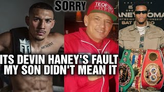 Teofimo Lopez Dad BLAMES DEVIN HANEY For Teofimos Black Comments [upl. by Aidam]