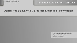 Chemistry Help Workshop 510 Using Hesss Law to Calculate Delta H of Formation [upl. by Yuk493]