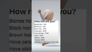 HOW RICH ARE YOU 🤑🤑🤑 roblox robloxedit robloxshorts robloxavatar howrichareyou [upl. by Packton]