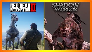 Red Dead Redemption 2 vs Shadow of mordor  Which Open World Reigns Supreme [upl. by Croix]