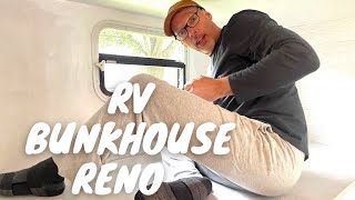 RV Bedroom Bunkhouse Remodel Renovation 30 Travel Trailer Camper Makeover [upl. by Cleveland]