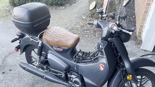 Givi E300NT2 Top Case on Honda Super Cub C125 Rhinowalk tail bag quality [upl. by Nevah19]