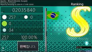 osu catch Apollo  Brazil Atomic Scope 100 SS FC 481pp [upl. by Luht]