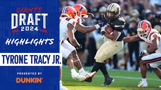 HIGHLIGHTS Tyrone Tracy Jr  Giants Draft  Purdue Running Back [upl. by Brewer]