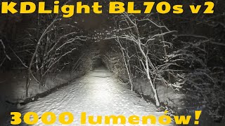 Lampka rowerowa KDLight KDLitker BL70s v2 XHP703 Neutral  testy praktyczne w terenie  VLOG1 [upl. by Ellebyam823]