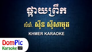 ផ្កាយព្រឹក ស៊ីន ស៊ីសាមុត ភ្លេងសុទ្ធ  Pkay Prek Sin Sisamuth  DomPic Karaoke [upl. by Hijoung]