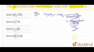 The gas evolved when methylamine reacts with nitrous acid is� [upl. by Aleina39]